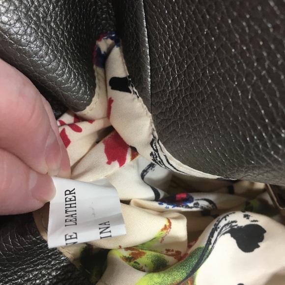 Chi by Carlos Falchi Leather Metallic Bag - Picture 9 of 16